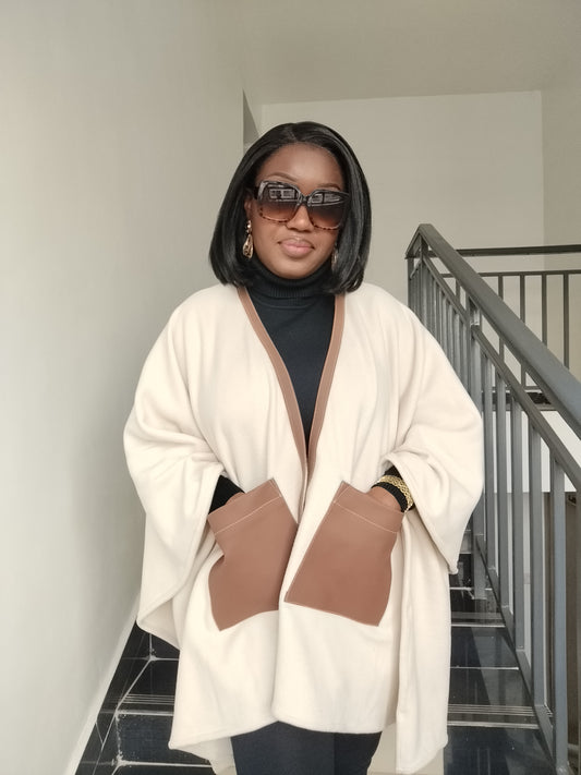 Elikai leather binded shawl