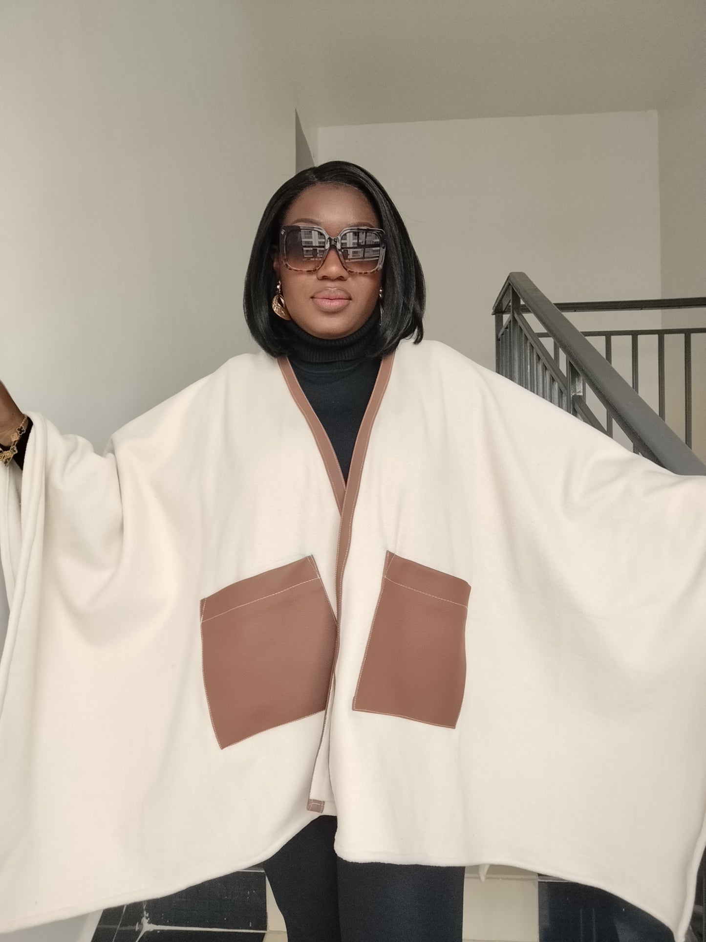 Elikai leather binded shawl