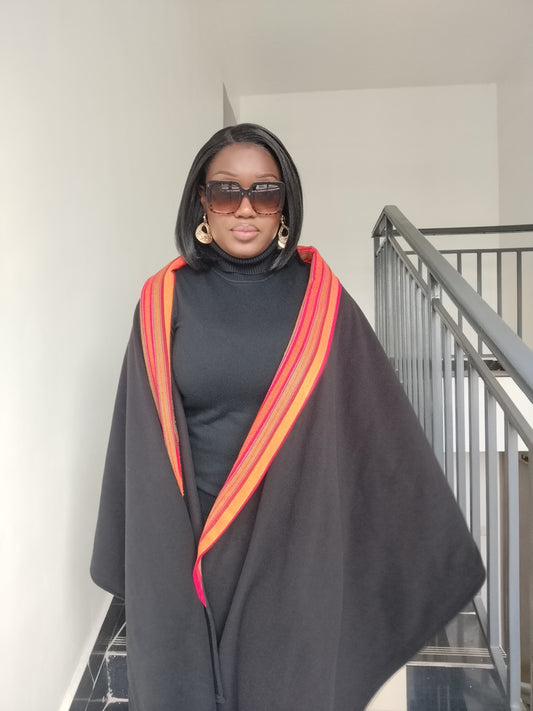 Elikai rooted flame shawl