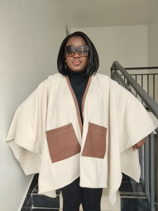 Elikai leather binded shawl